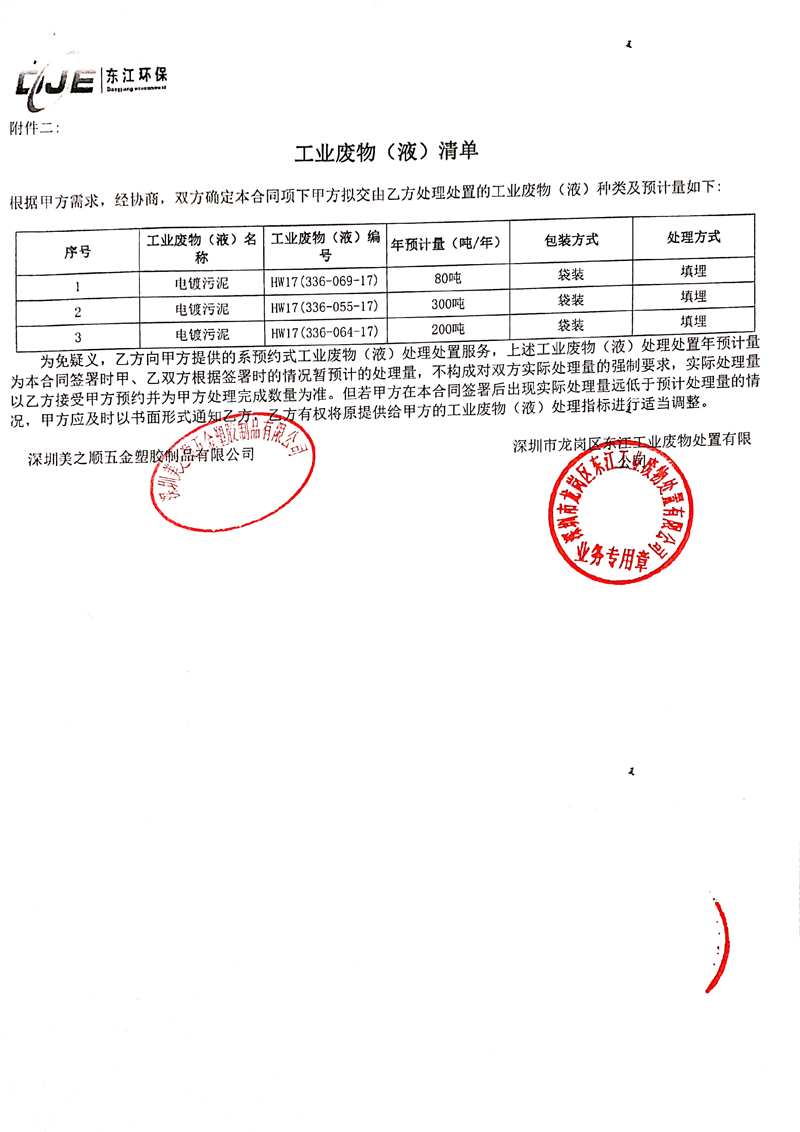 2021-2022废物（液）处理处置及工业服务（龙岗东江污泥）合同8